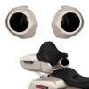 Advanblack Silver Fortune Tour Trunk Pack Speaker Pods 6.5" Rear Audio Housing Color Matched Fit Harley King Tour Trunk Pack view 2