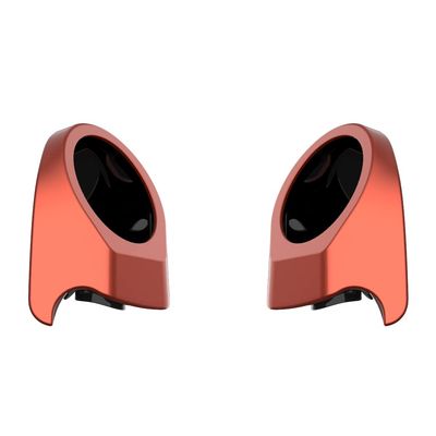 Advanblack Sedona Orange Tour Trunk Pack Speaker Pods 6.5" Rear Audio Housing Color Matched Fit Harley King Tour Trunk Pack