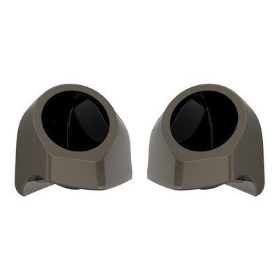 Advanblack River Rock Gray Tour Trunk Pack Speaker Pods 6.5" Rear Audio Housing Color Matched Fit Harley King Tour Trunk Pack