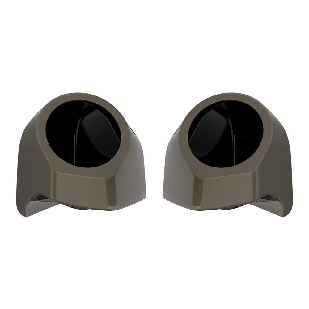 Advanblack River Rock Gray Tour Trunk Pack Speaker Pods 6.5" Rear Audio Housing Color Matched Fit Harley King Tour Trunk Pack