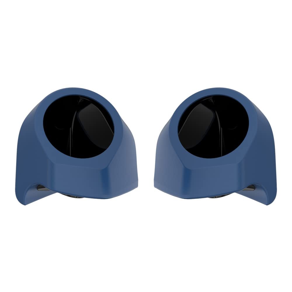 Advanblack Legend Blue Denim Tour Trunk Pack Speaker Pods 6.5" Rear Audio Housing Color Matched Fit Harley King Tour Trunk Pack