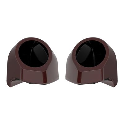 Advanblack Twisted Cherry Tour Trunk Pack Speaker Pods 6.5" Rear Audio Housing Color Matched Fit Harley King Tour Trunk Pack