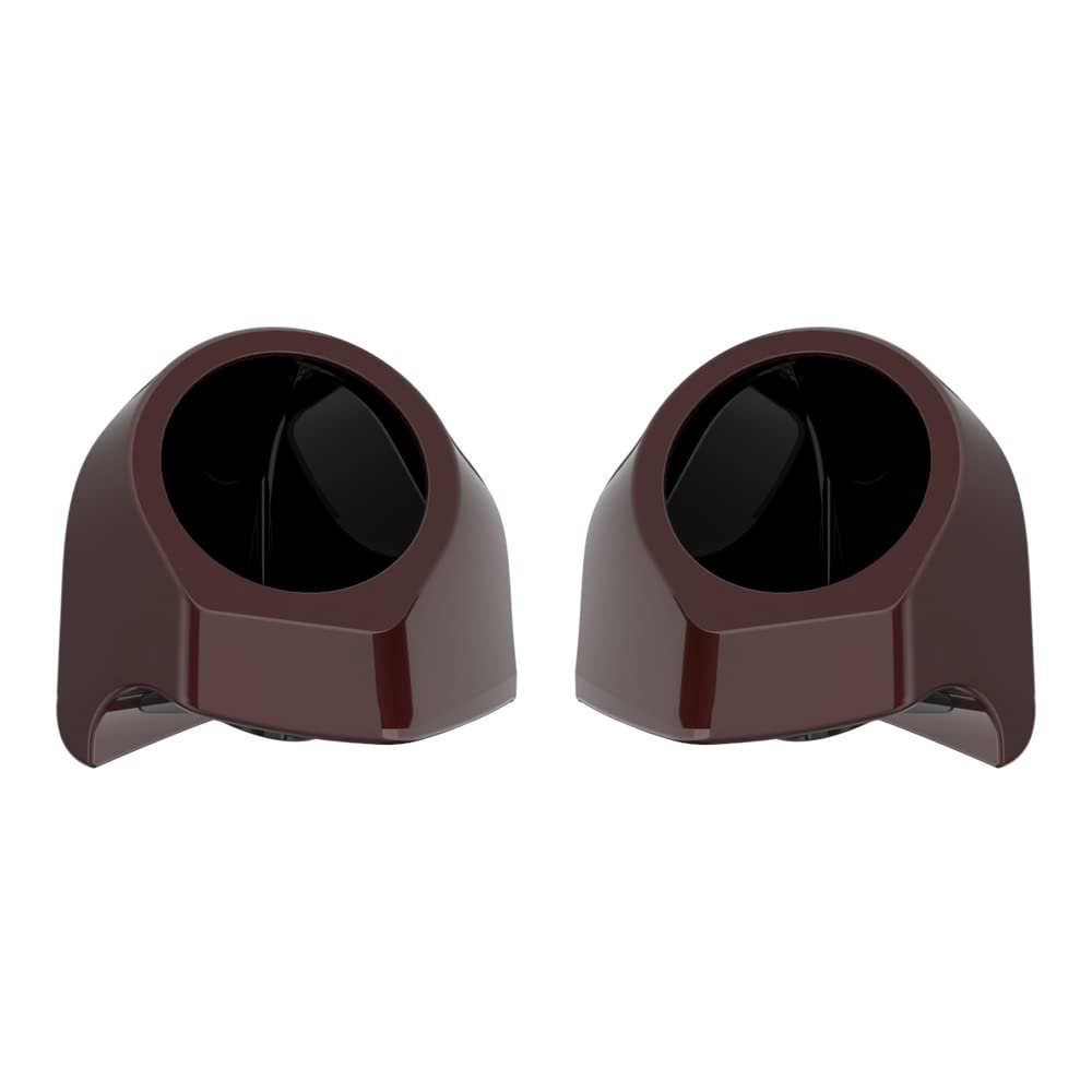 Advanblack Twisted Cherry Tour Trunk Pack Speaker Pods 6.5" Rear Audio Housing Color Matched Fit Harley King Tour Trunk Pack