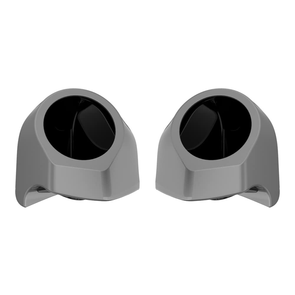 Advanblack Charcoal Pearl Tour Trunk Pack Speaker Pods 6.5" Rear Audio Housing Color Matched Fit Harley King Tour Trunk Pack