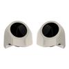 Advanblack White Sand Pearl Tour Trunk Pack Speaker Pods 6.5" Rear Audio Housing Color Matched Fit Harley King Tour Trunk Pack view 1