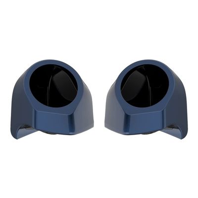 Advanblack Midnight Blue Tour Trunk Pack Speaker Pods 6.5" Rear Audio Housing Color Matched Fit Harley King Tour Trunk Pack