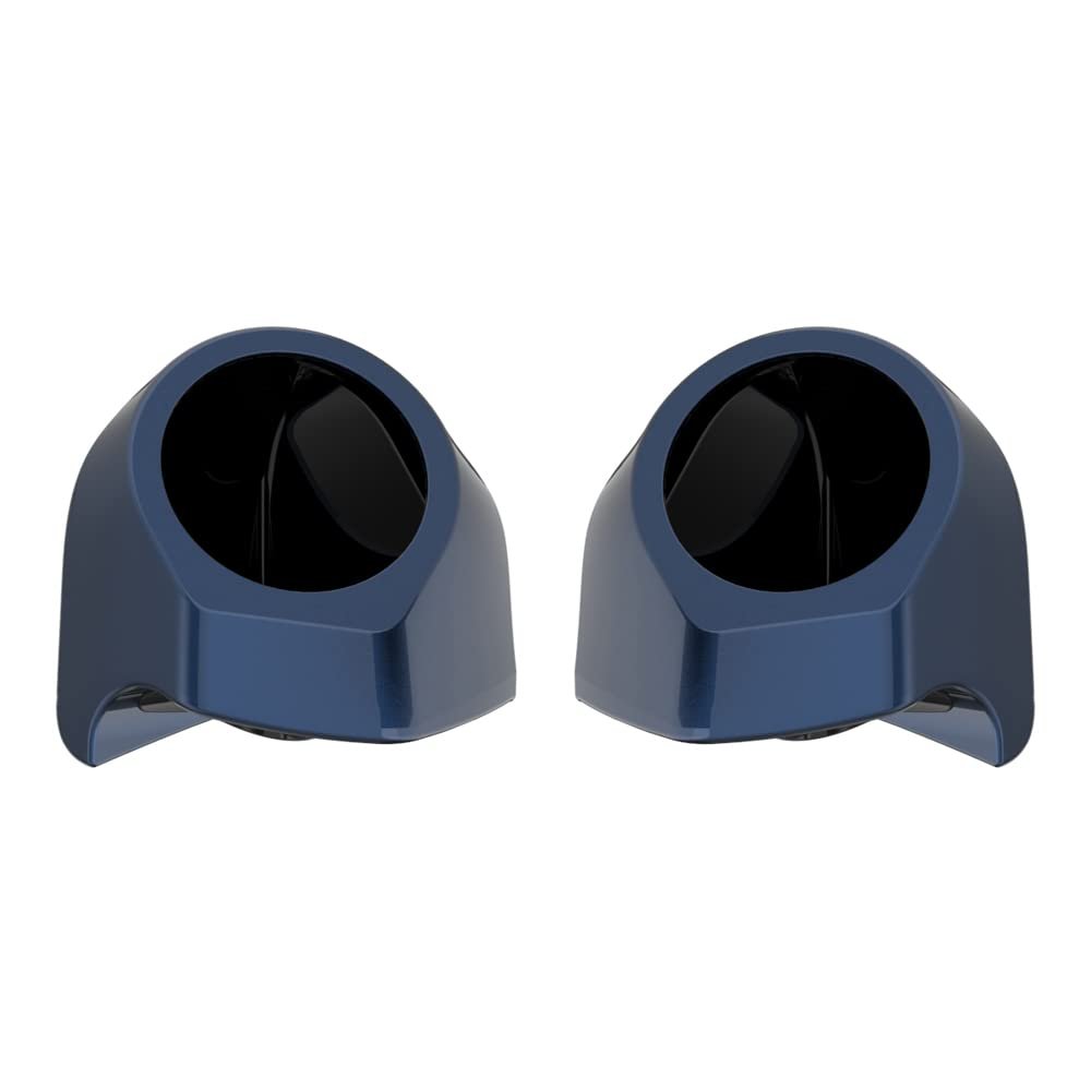Advanblack Midnight Blue Tour Trunk Pack Speaker Pods 6.5" Rear Audio Housing Color Matched Fit Harley King Tour Trunk Pack