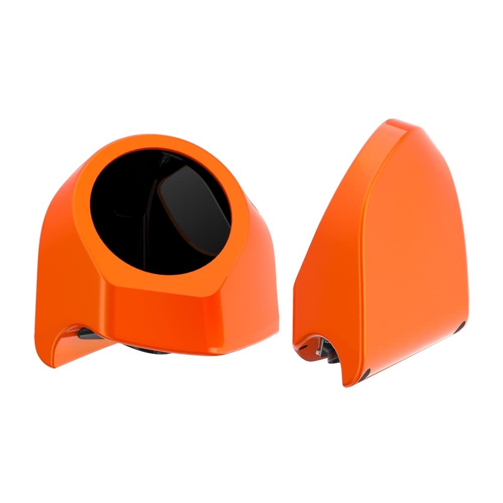 Advanblack Wicked Orange Pearl Tour Trunk Pack Speaker Pods 6.5" Rear Audio Housing Color Matched Fit Harley King Tour Trunk Pack
