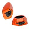 Advanblack Wicked Orange Pearl Tour Trunk Pack Speaker Pods 6.5" Rear Audio Housing Color Matched Fit Harley King Tour Trunk Pack view 2