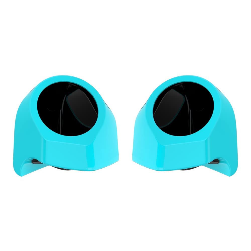 Advanblack Frosted Teal Tour Trunk Pack Speaker Pods 6.5" Rear Audio Housing Color Matched Fit Harley King Tour Trunk Pack