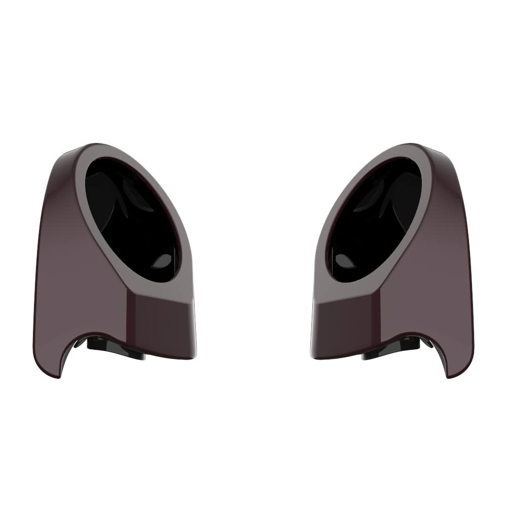 Advanblack Black Cherry Tour Trunk Pack Speaker Pods 6.5" Rear Audio Housing Color Matched Fit Harley King Tour Trunk Pack
