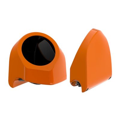 Advanblack Baja Orange Tour Trunk Pack Speaker Pods 6.5" Rear Audio Housing Color Matched Fit Harley King Tour Trunk Pack