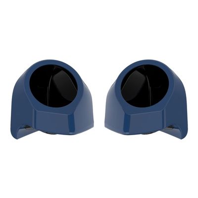 Advanblack Tour Trunk Pack Speaker Pods 6.5" Rear Audio Housing Color Matched Fit Harley King Tour Trunk Pack (Billiard Blue)