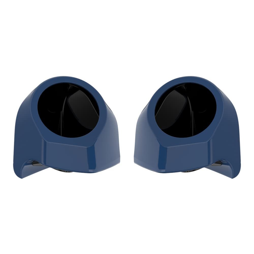 Advanblack Tour Trunk Pack Speaker Pods 6.5" Rear Audio Housing Color Matched Fit Harley King Tour Trunk Pack (Billiard Blue)