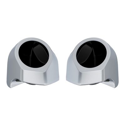 Advanblack Tour Trunk Pack Speaker Pods 6.5" Rear Audio Housing Color Matched Fit Harley King Tour Trunk Pack (Barracuda Silver)