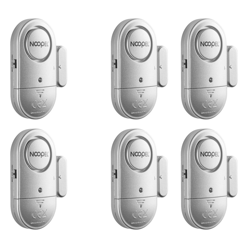 Door Window Alarms New Version with Two Volume Level, 6 Pack for Kids Toddlers Safety