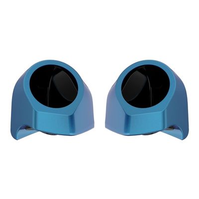 Advanblack Daytona Blue Tour Trunk Pack Speaker Pods 6.5" Rear Audio Housing Color Matched Fit Harley King Tour Trunk Pack