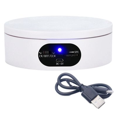 misppro USB Powered Rotating Display Stand,Turntable Photography Video Shooting Props,Mobile Phone Display - 12cm