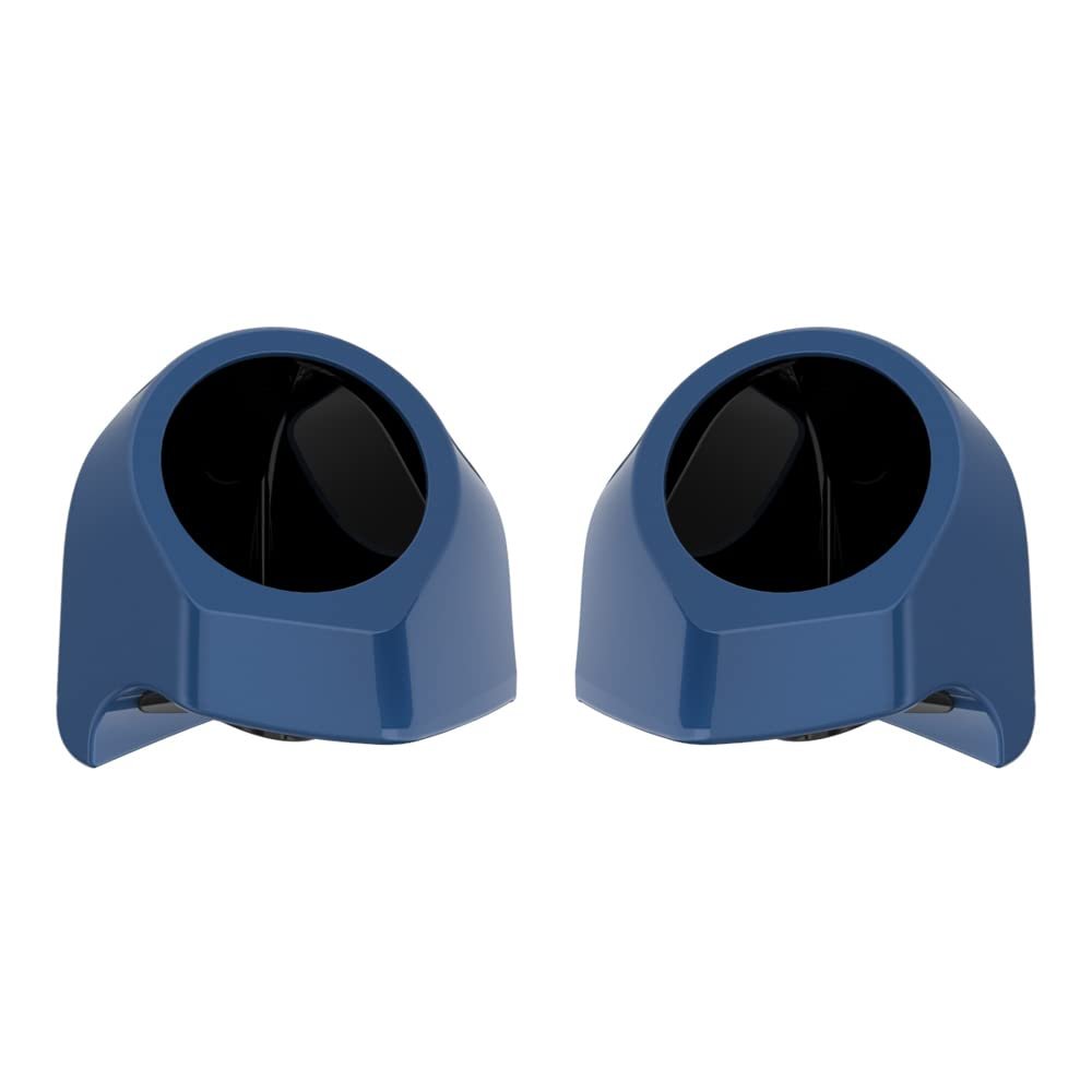 Advanblack Legend Blue Tour Trunk Pack Speaker Pods 6.5" Rear Audio Housing Color Matched Fit Harley King Tour Trunk Pack