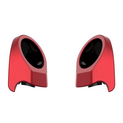 Advanblack Wicked Red Tour Trunk Pack Speaker Pods 6.5" Rear Audio Housing Color Matched Fit Harley King Tour Trunk Pack
