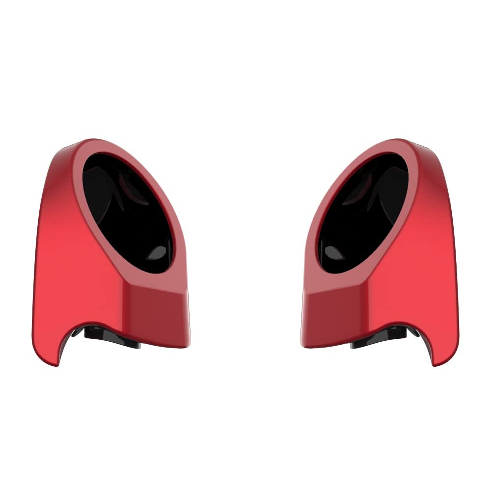 Advanblack Wicked Red Tour Trunk Pack Speaker Pods 6.5" Rear Audio Housing Color Matched Fit Harley King Tour Trunk Pack