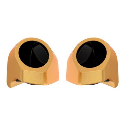 Advanblack Hard Candy Gold Flake Tour Trunk Pack Speaker Pods 6.5" Rear Audio Housing Color Matched Fit Harley King Tour Trunk Pack