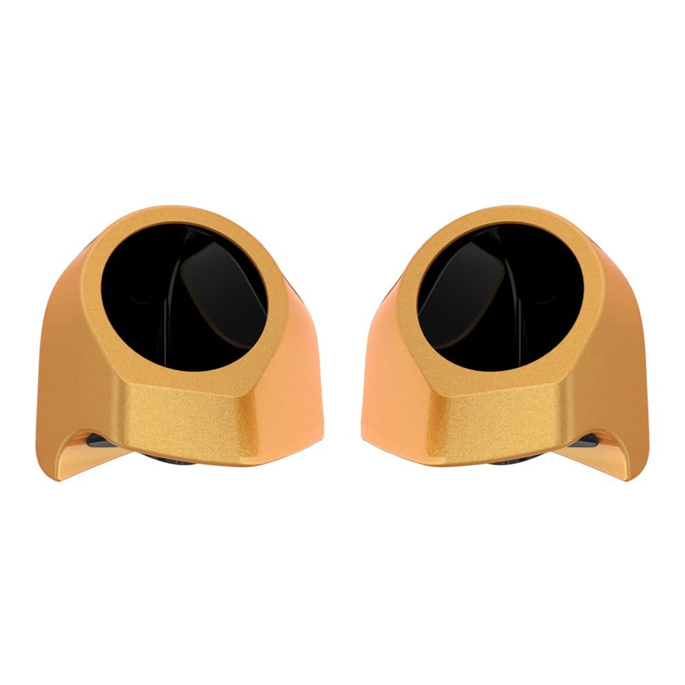 Advanblack Hard Candy Gold Flake Tour Trunk Pack Speaker Pods 6.5" Rear Audio Housing Color Matched Fit Harley King Tour Trunk Pack