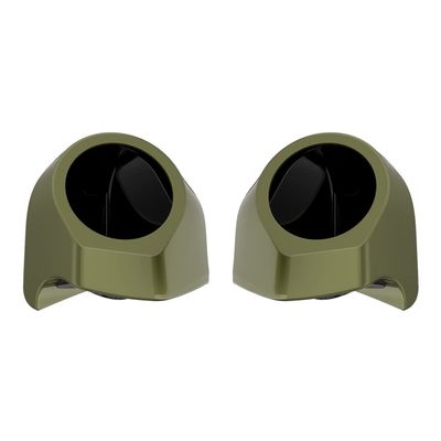 Advanblack Mineral Green Metallic Tour Trunk Pack Speaker Pods 6.5" Rear Audio Housing Color Matched Fit Harley King Tour Trunk Pack