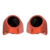 Advanblack Orange Lava Tour Trunk Pack Speaker Pods 6.5" Rear Audio Housing Color Matched Fit Harley King Tour Trunk Pack view 1