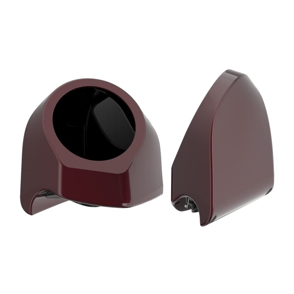 Advanblack Crimson Red Sunglo Tour Trunk Pack Speaker Pods 6.5" Rear Audio Housing Color Matched Fit Harley King Tour Trunk Pack