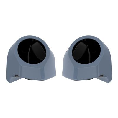 Advanblack Gunship Gray Tour Trunk Pack Speaker Pods 6.5" Rear Audio Housing Color Matched Fit Harley King Tour Trunk Pack
