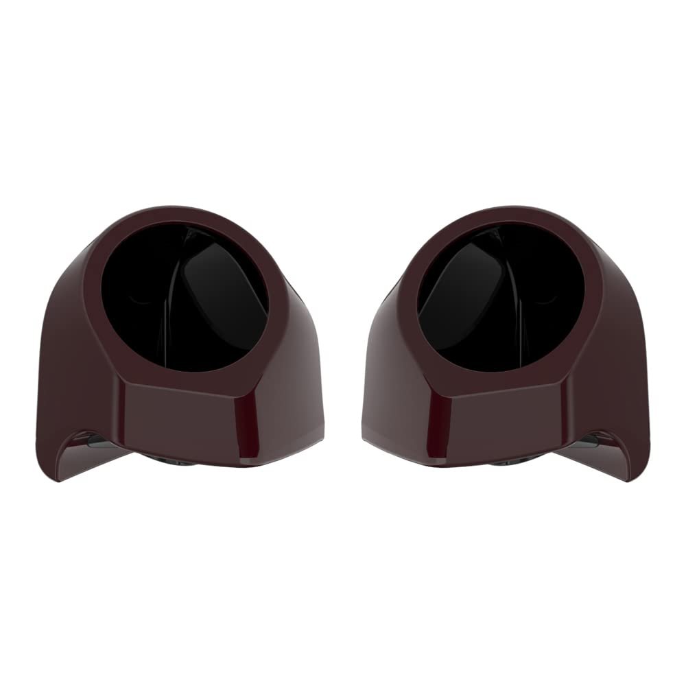 Advanblack Tour Trunk Pack Speaker Pods 6.5" Rear Audio Housing Color Matched Fit Harley King Tour Trunk Pack (Billiard Burgundy)