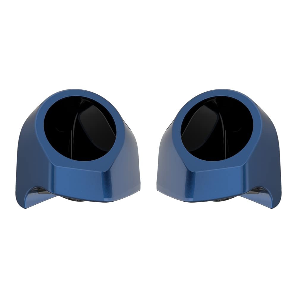 Advanblack US Stock Tour Trunk Pack Speaker Pods 6.5" Rear Audio Housing Color Matched Fit Harley King Tour Trunk Pack (Big Blue Pearl)