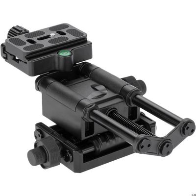 LeTkingok Macro Focusing Rail 4-Way Macro Slide Camera Head Photography Accessories, Tripod Head Compatible with Akka Quick Load