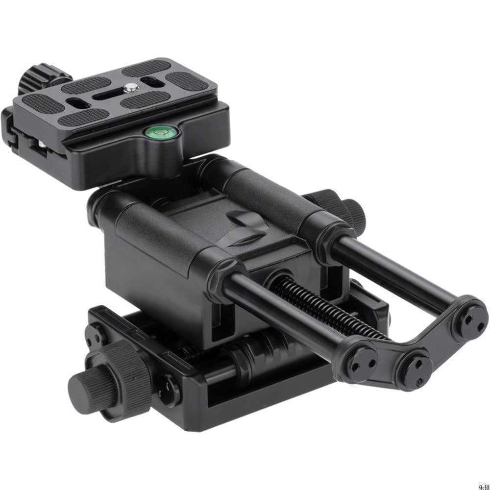 LeTkingok Macro Focusing Rail 4-Way Macro Slide Camera Head Photography Accessories, Tripod Head Compatible with Akka Quick Load