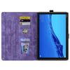 Compatible with Lenovo Tab M10 Plus 3rd Gen 10.6 Inch 2022 Shockproof PU Leather Embossed Folding Stand Protective Cover Flip Case Card Slot Tablet PC Case Tablet Case Cover (Color : Purple) view 3