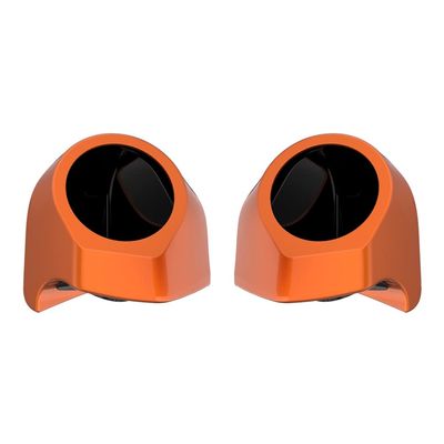 Advanblack Tour Trunk Pack Speaker Pods 6.5" Rear Audio Housing Color Matched Fit Harley King Tour Trunk Pack (Amber Whiskey)