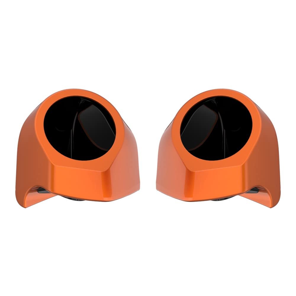 Advanblack Tour Trunk Pack Speaker Pods 6.5" Rear Audio Housing Color Matched Fit Harley King Tour Trunk Pack (Amber Whiskey)