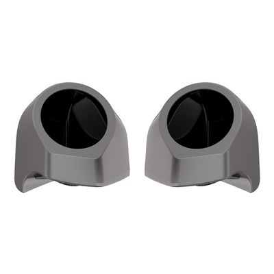 Advanblack Tour Trunk Pack Speaker Pods 6.5" Rear Audio Housing Color Matched Fit Harley King Tour Trunk Pack (Billet Silver)
