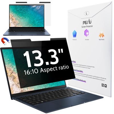 Peslv Magnetic Laptop Privacy Screen 13.4 & 13.3 inch for 16:10 Computer Monitor, 13" Removable Anti Glare Protector Blue Light Filter Shield Compatible with Lenovo Hp Dell Acer Asus Thinkpad Envy Xps