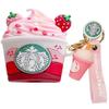3D Cute Funny Cool Kawaii Fashion Ice Cream Cup for AirPods 3rd Generation Case [2021] Charging Case Pink (Red Strawberry) view 2