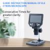 1000X Digital Microscope, Portable Digital Microscope Wide Applications Elevating Stand LED Lights 4.3 Inch 1080P Color LCD Display for Circuit Detection view 2