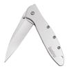 Kershaw Leek Pocket Knife (1660) 3-In. Sandvik 14C28N Blade and Stainless Steel Handle, 3 oz. & Smiths PP1 Pocket Pal Knife Sharpener Preset Carbide & Ceramic Stone Sharpeners view 2