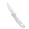 Kershaw Leek Pocket Knife (1660) 3-In. Sandvik 14C28N Blade and Stainless Steel Handle, 3 oz. & Smiths PP1 Pocket Pal Knife Sharpener Preset Carbide & Ceramic Stone Sharpeners view 4