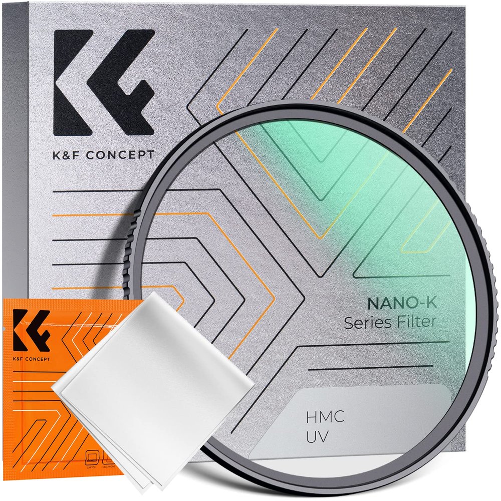 K&F CONCEPT 37mm MCUV Lens Protection Filter 18 Multi-Coated Camera Lens PVS-14 Night Vision UV Filter Ultra Slim with Cleaning Cloth (K-Series)