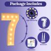 4FT Marquee Light Up Numbers, Large Marquee Numbers for 7th 17th 70th Birthday Decorations, Giant Light Up Numbers for Party Anniversary, Marquee Letters, Pre-Cut DIY Mosaic Numbers for Balloons 7 view 4