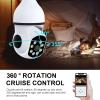 N_EYE 8mp/4k Light Bulb Security Cameras 2.4GHz&5GHz Outdoor Wireless WiFi Light Socket Screw in Security Cameras for Home Security Safe Cam Lightbulb Cameras Night Vision up 128g sd Card view 3