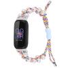 BabyValley Band Compatible with Fitbit Luxe Bands for Women Men, Adjustable Nylon Handcrafted Braided Fitbit Luxe Band, Replacement Bracelet Strap Accessory with Drawstring Clasp (rainbow) view 1