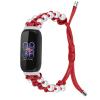 BabyValley Band Compatible with Fitbit Luxe Bands for Women Men, Adjustable Nylon Handcrafted Braided Fitbit Luxe Band, Replacement Bracelet Strap Accessory with Drawstring Clasp (red) view 1