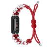 BabyValley Band Compatible with Fitbit Luxe Bands for Women Men, Adjustable Nylon Handcrafted Braided Fitbit Luxe Band, Replacement Bracelet Strap Accessory with Drawstring Clasp (red) view 2